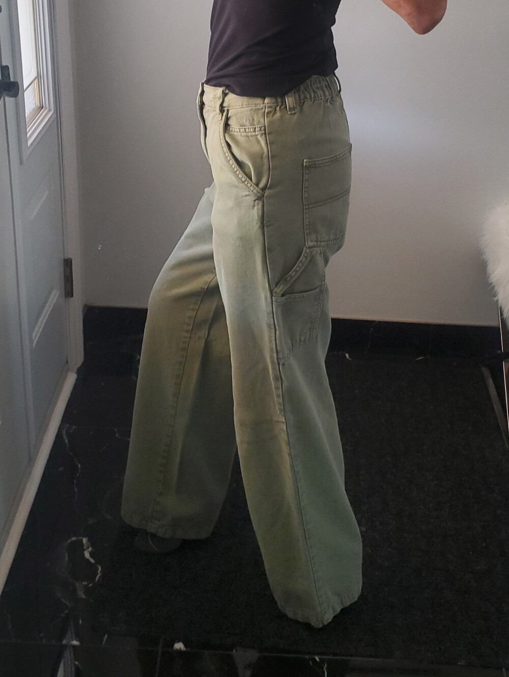 Y2K Aeropostale Cargo Carpenter Khaki Wide Leg High Rise Pants